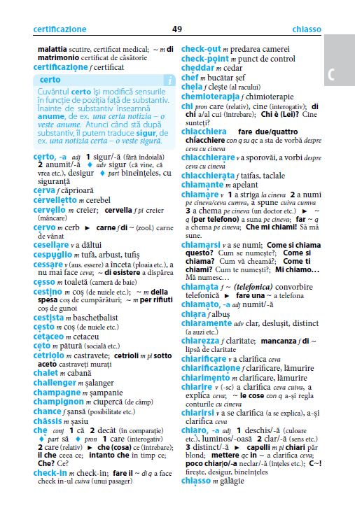 Dicţionarul tău isteţ  italian-român şi român-italian