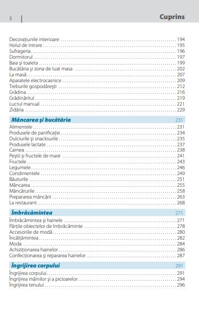 Dicționar tematic englez