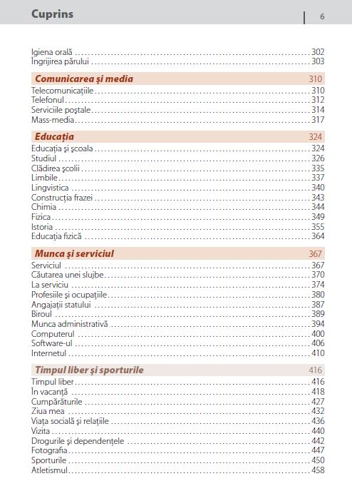 Dictionar tematic german